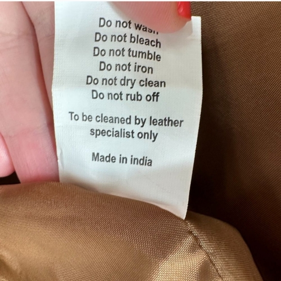 Quince Women's Cognac-Brown Leather Stand-Collar Jacket sz XL Full Zip NWT - Picture 5 of 8